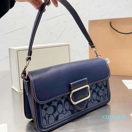 Totes Handbag Designer Bag Women Imitation Brand Stitching Letter Buckle Flower Shoulder Versatile Commuter Party Dinner