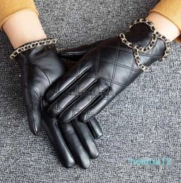 leather half-finger gloves women's sheepskin motorcycle gloves leaking fingers short spring and autumn thin section