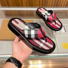 Fashion Men Casual Vintage Slippers Sandals Famous Loub Flip Flat Cross Canvas Striped Double Ankle Front Strap Slides Trendy platform Sliders Flip Flops Box EU 38-45