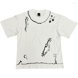 Men's T Shirts 04SS Stamp Paper Clip Printed Short Sleeve T-shirt Miyashit Vintage Pure Cotton Design Hip Hop Street Fashion Accessories