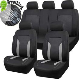 New Upgrade Universal Grey Mesh Seat Covers For Car With 3 Zipper Rear Seat Split Airbag Compatible Fit For Most Car SUV Truck VAN