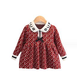 autumn kids designer clothes love letter pullover baby girl Sweaters knit dresses Jumper children coat
