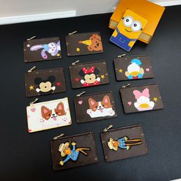 Designer Bags Womens Coin Purses Brown Letter Dog Rabbit Ladies Short Wallets Card Bags Luxury Scarecrow Bear Zippy Wallets Cute Ladies Purses Clutch Bag Pocket