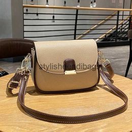 Shoulder Bags New ig-capacity Trendy Saddle Bag Women Leater Crossbody Bag Simple Flap Messenger Bag Designer andbagsstylisheendibags