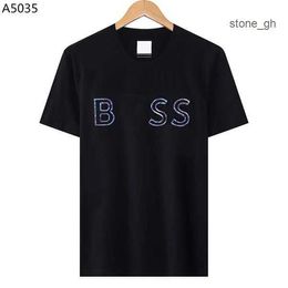 boss mens Men's T-shirts Bosss Mens t Shirt High Quality Fashion T-shirt Luxury Polo Round Neck Breathable Top Business Casual Tee Man Tops 2 CIB0
