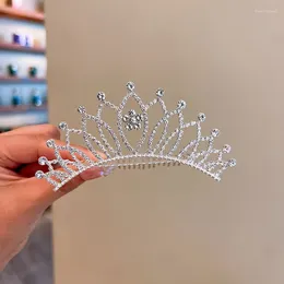 Hair Clips Girls Children Princess Crystal Tiaras Crowns Comb Rhinestone Hairpin Bridal Wedding Accessories Party Jewellery Gifts