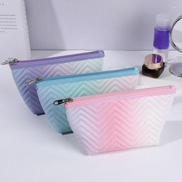 Cosmetic Bags 1 Pcs Pu Leather Zipper Bag Candy Color Makeup Pouch Women Travel Large Female Make Up Toiletry Beauty Case