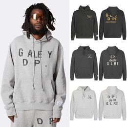 men's Hoodies Sweatshirts Hoodie Designer Galleryes Depts Gary Painted Graffiti Used Letters Printed Loose Casual Fashion Mens and Womens Hoody 17oe#