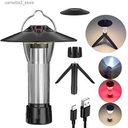 Camping Lantern Multi-function Camping Light Portable Outdoor Camping Lantern With Magnet Emergency Light Hanging Tent Light Powerful Work Lamp Q231115