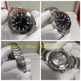 6 Style Cal.8900 Automatic Movement Watches With Box Real Photo Mens 600M Black Dial Orange Ceramic Bezel Steel Bracelet 007 Mechanical Professional Sport Watch
