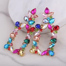 Dangle Earrings Boho Baroque Style Luxury Rhinestone For Women Fashion Jewellery Trendy Ladys' Statement Accessories Gift