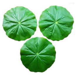 Decorative Flowers 2pcs Artificial Lotus Leaves Lily Pads Plastic Leaf Foliage Pond Decor Pool Aquarium Fake Plants Fruit Basket Bottom