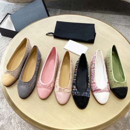 Designer Dress Shoes Women Ballet Shoes Flat Bow Sandal Fashion Lazy Casual Loafers Party Leather Bottoms Luxury Office Shoe Street Style EU35-42 With Box NO489