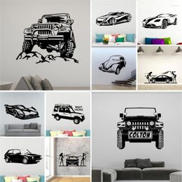 Wall Stickers Decal Cross Country Vehicle Family Mural Art Home Decor Children House