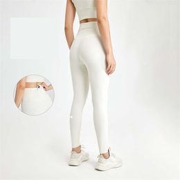 LL Yoga Suit Align Leggings High Waisted Multiple For Seamless Running Cyclin Pants Leg logo with Back Pockets Legging F2007
