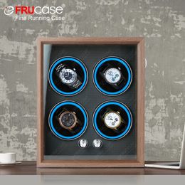 Watch Boxes Cases FRUCASE Watch Winder for Automatic Watches Box Jewelry Watch Display Collector Storage With LED 231115