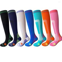 Women Socks Sports Compression Female Calf Yoga Jump Rope Fitness Running Outdoor Cycling Thin Elastic Mid Tube For