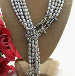 Chains Beautiful 3 Row 48" Pearl Keshi Necklace