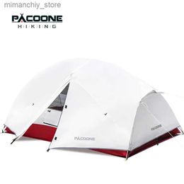 Tents and Shelters PACOONE Ultralight 20D Nylon Camping Tent Portab Backpacking Cycling Tent Waterproof Outdoor Hiking Travel Tent Beach Tent New Q231117