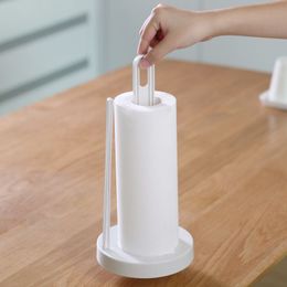 Simple Vertical Paper Roll Holder, Creative Desktop Storage Towel Perforated Rack Kitchen Napkin Atmee