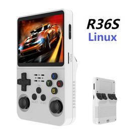 Portable Game Players R36S Retro Handheld Video Game Console Linux System 3.5 Inch IPS Screen Portable Pocket Video Player 64GB 1208G RG35S Plus 231114