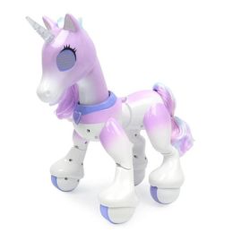Freeshipping Remote Control Car For Unicorn Electric unicornio Children's New Robot Touch Induction Electronic Pet Educational lic Xxfn