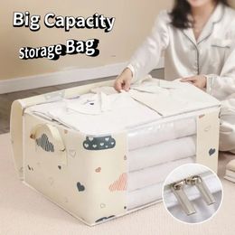 Storage Boxes Bins Quilt Clothes Bag Big Capacity Duvet Blanket Sorting Bags Dustproof Organiser Household Moving 231114