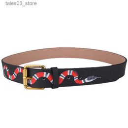 Belts Fashion designer belts black snake animal pattern needle buckle belt mens womens belt ceinture for gifts Q231115