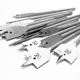 Freeshipping 13Pcs Flat Spade Drill Bits Set Metal Bit Kit Hex Shank Woodworking Tool Accessories Ecbme
