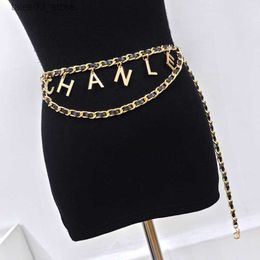 Belts Belts Famous brand Ladies Metal Chain dress decoration fashion temperament Braided chain Classic luxury belt women Designer party belt TopSelling Q231115