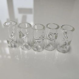 Long 30mm OD12mm Mini Glass Philtre Tips for Dry Herb Tobacco with Cigarette Holder 2mmThick Pyrex 12 LL