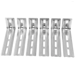 Curtain 6 Pcs Installation Code Top Mini Rods Window Blind Brackets Metal Vertical Shaped Plates