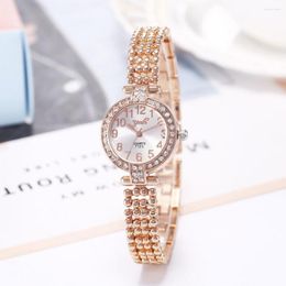 Wristwatches Women Diamond Bracelet Quartz Watch Fashionable And Minimalist Digital Beautiful Versatile Circular Dial