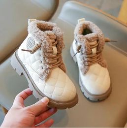 Boots Winter Children's Boots Girls Boys Plush Waterproof Boots Casual Warm Shoes Kids Fashion Sneakers High Quality Snow Boots 231115