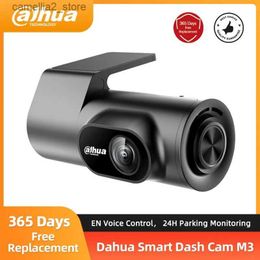 Car DVRs Dahua M3 Dashcam 1440P WiFi Recorder Crash Latch Night Vision 360 Rotating Lens Voice Control Loop Recording For Car DVR Camera Q231115