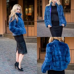 Women's Fur Faux Whole Mink Real Regular Medium Slim Women Coat Autumn Winter Jacket 231115