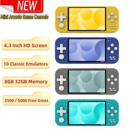 Portable Game Players Fashion Mini Portable Game Console With Games 4.3 Inch HD Screen 8GB 32GB Thousands Free Games X20 Mini Video Game Machine 231114