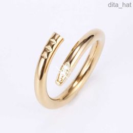 Love Rings Womens Band Ring Jewelry Titanium Steel Single Nail European And American Fashion Street Casual Couple Classic Gold Silver Rose Optional Size5-10014