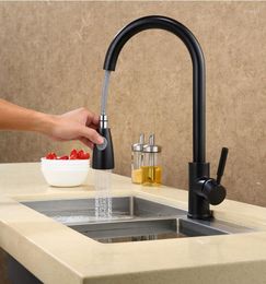 Kitchen Faucets Fashion German Technology High Quality Brass Black And Chrome Single Lever Cold Pull Out Sink Faucet Tap
