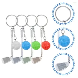 Keychains 4 Pcs Golf Keychain Pendant Sports Party Favors Car Rings Plastic Backpack Charms Hanging Decor Prime