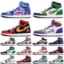 DIY classics customized basketball shoes sports basketball shoes 1s men women antiskid anime fashion customized figure sneakers 301367