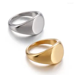 Cluster Rings Signet Ring Stainless Steel Classic Hipster Unisex Square Pinky Finger Mens Small