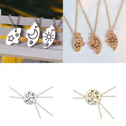 Pendant Necklaces Fashion Friends Honey Love Couple Necklace 4/6/8 Pcs/ Set Chain Choke Broken Heart Good Friendship Jewellery Gift