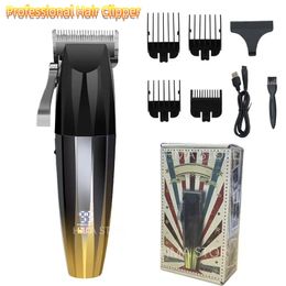 Hair Trimmer RESUXI Diamond Carving Electric Clipper LCD Display Oil Head Men Home Shaving Cutting Machine 231115