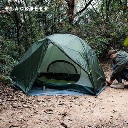 Tents and Shelters Blackdeer New Archeos 1pro 2.0 One Person Silicon Coated Tent For Hiking Trekking 220*90cm 8.5mm Aluminium Po with Footprint Q231117