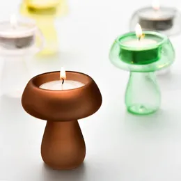 Candle Holders Mushroom Holder Creative Tealight Stand For Christmas Party Ornaments Gift Decorative Organiser Home Room Decor