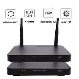 Freeshipping 5GHz 4K Wireless Transmission Receiver kit Video Extender Converter 200M Wifi HD-MI Sender Receiver Adapter for DVD PC to Eqpm