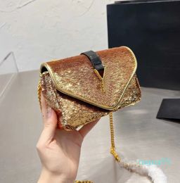 Designer-Bags Woman evening Bag Classic Handbags Sequin Chain envelope Handbag Women Underarm Bags