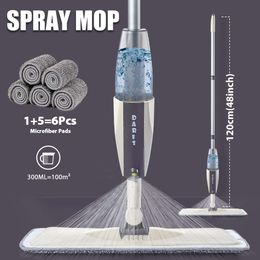 New Spray Mop Broom Set Magic Flat Mops for Floor Home Cleaning Tool Brooms Household with Reusable Microfiber Pads Rotating Mop