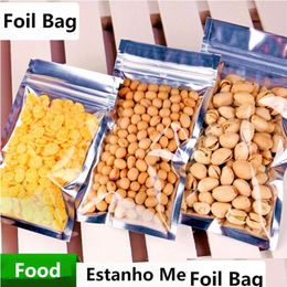 Packing Bags Wholesale 7.7X10Cm Translucent Reclosable Smell Proof Packaging Bag Aluminum Foil Zip Food Snacks Gift Showcase Heat Seal Dhelm